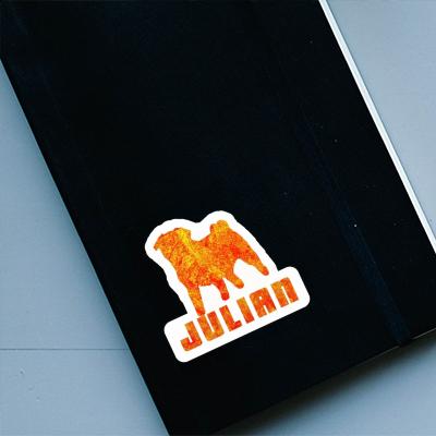 Sticker Julian Pug Notebook Sticker Julian Pug Gift package Image