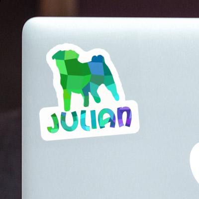 Sticker Julian Pug Notebook Sticker Julian Pug Gift package Image
