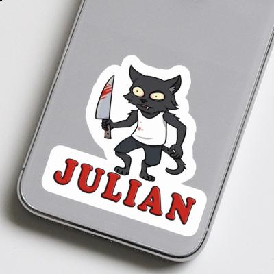 Sticker Psycho Cat Julian Notebook Sticker Psycho Cat Julian Gift package Image