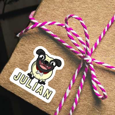 Sticker Pug Julian Notebook Sticker Pug Julian Gift package Image