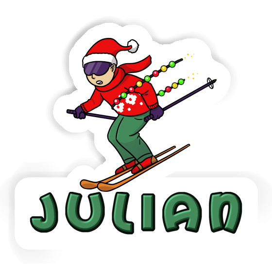 Sticker Christmas Skier Julian Sticker Christmas Skier Julian Image