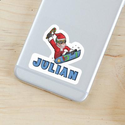 Sticker Christmas Snowboarder Julian Notebook Sticker Christmas Snowboarder Julian Gift package Image