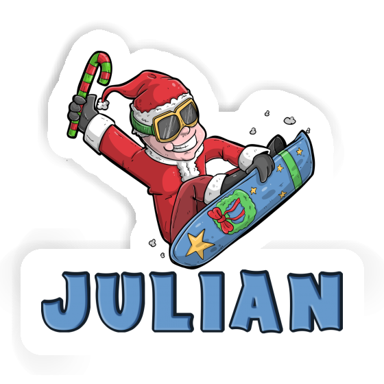 Sticker Christmas Snowboarder Julian Laptop Sticker Christmas Snowboarder Julian Laptop Image