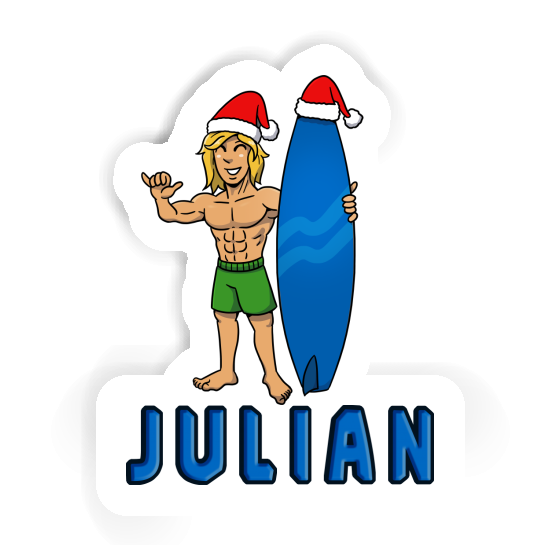 Christmas Surfer Sticker Julian Notebook Christmas Surfer Sticker Julian Notebook Image
