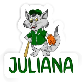 Juliana Sticker Baseball Cat Image