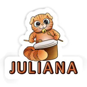 Sticker Drummer Cat Juliana Image