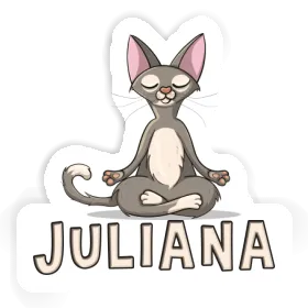 Juliana Sticker Yoga Cat Image