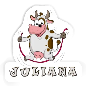 Juliana Sticker Fitness Cow Image