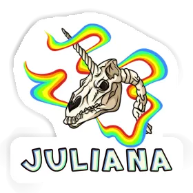 Juliana Sticker Unicorn Skull Image