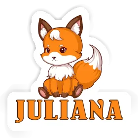 Sitting Fox Sticker Juliana Image