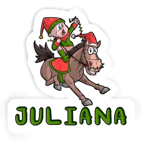 Juliana Sticker Christmas Horse Image