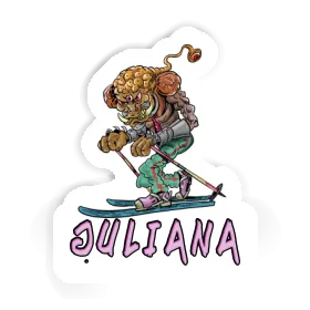 Telemark Skier Sticker Juliana Image