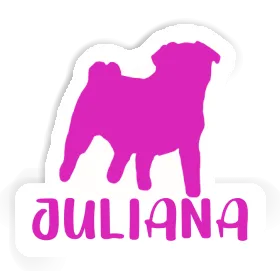 Sticker Juliana Pug Image