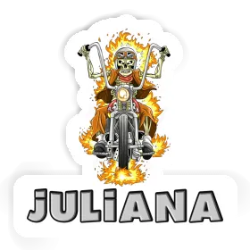 Motorcycle Rider Sticker Juliana Image