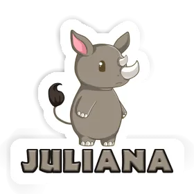 Sticker Rhinoceros Juliana Image