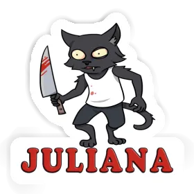 Sticker Psycho Cat Juliana Image