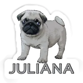 Sticker Juliana Pug Image