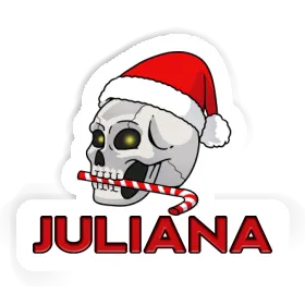 Juliana Sticker Christmas Skull Image