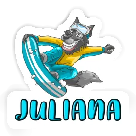 Snowboarder Sticker Juliana Image