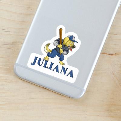 Baseball Dog Sticker Juliana Notebook Image