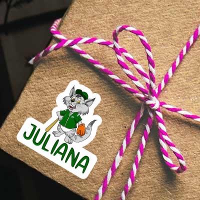 Juliana Sticker Baseball Cat Notebook Image