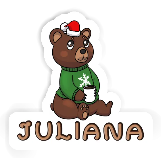 Sticker Christmas Bear Juliana Gift package Image