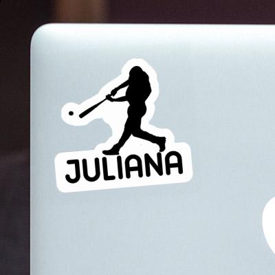 Juliana Sticker Baseball Player Notebook Image