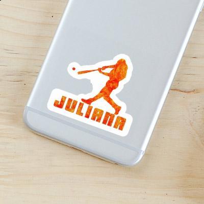 Baseball Player Sticker Juliana Notebook Image