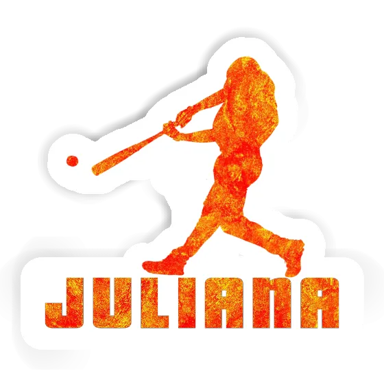 Baseball Player Sticker Juliana Laptop Image