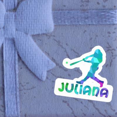 Baseball Player Sticker Juliana Notebook Image