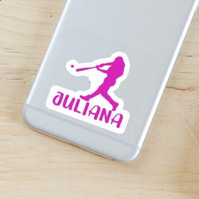 Baseball Player Sticker Juliana Laptop Image