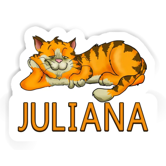 Chilling Cat Sticker Juliana Laptop Image