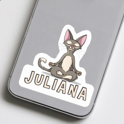 Juliana Sticker Yoga Cat Laptop Image