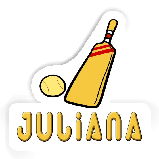 Sticker Juliana Cricket Bat Notebook Image