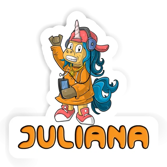 Hip-Hop Unicorn Sticker Juliana Image