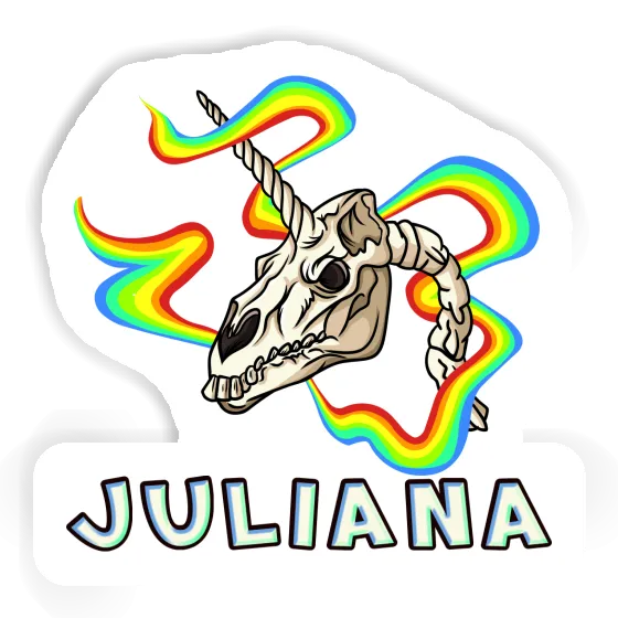 Juliana Sticker Unicorn Skull Notebook Image