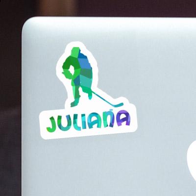 Joueur de hockey Autocollant Juliana Notebook Image