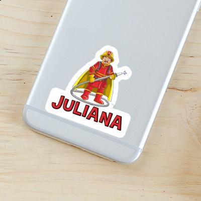 Firefighter Sticker Juliana Laptop Image