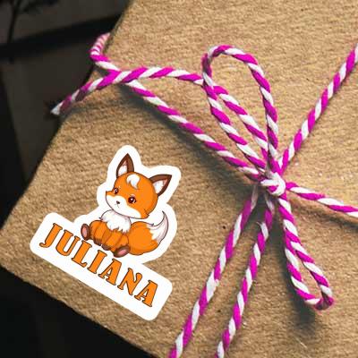 Sitting Fox Sticker Juliana Notebook Image