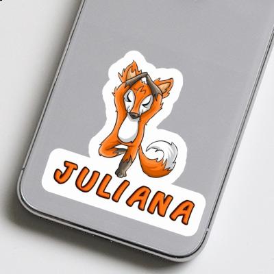 Sticker Yoga Fuchs Juliana Laptop Image