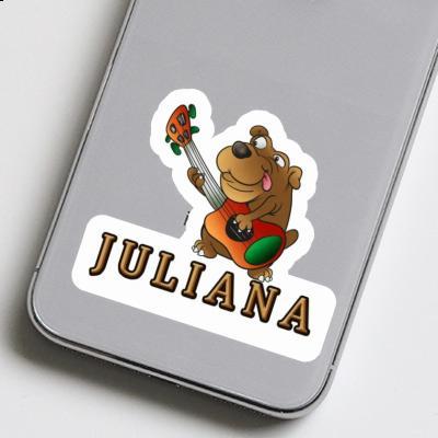 Sticker Juliana Guitar Dog Laptop Image