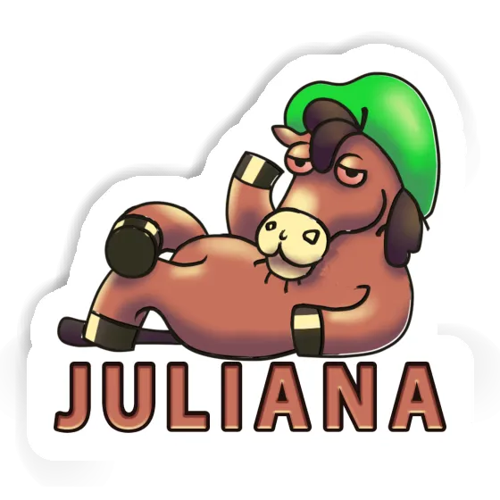 Sticker Lying horse Juliana Notebook Image