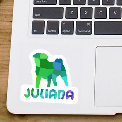 Pug Sticker Juliana Notebook Image