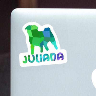 Pug Sticker Juliana Notebook Image