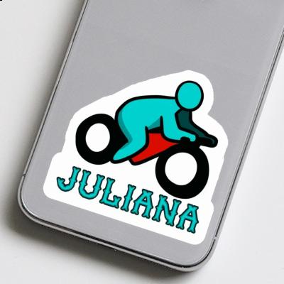 Motorbike Driver Sticker Juliana Laptop Image