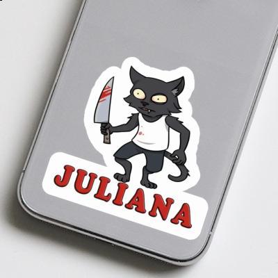 Sticker Psycho Cat Juliana Laptop Image