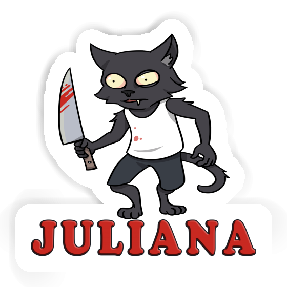 Sticker Psycho Cat Juliana Image