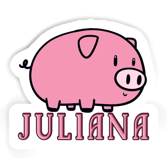 Juliana Sticker Pig Laptop Image