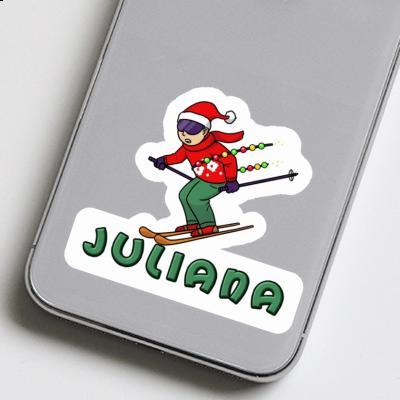 Juliana Sticker Christmas Skier Image