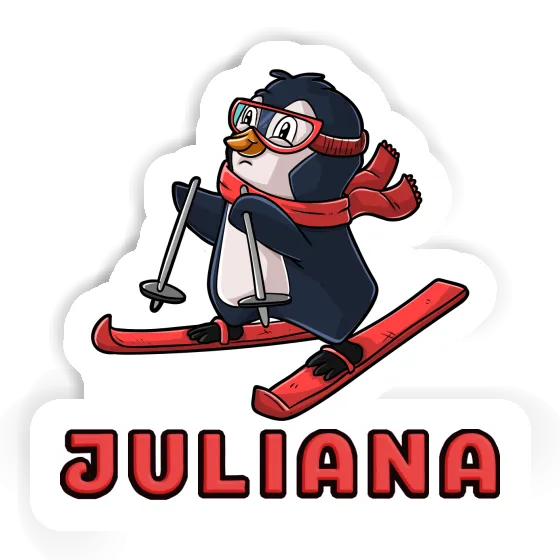 Skier Sticker Juliana Laptop Image